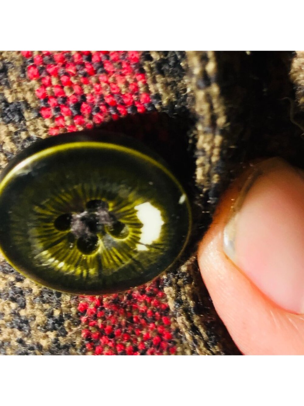 Sports Galore blazar plaid brown black pockets button wool medium bust 18" READ - Picture 9 of 12